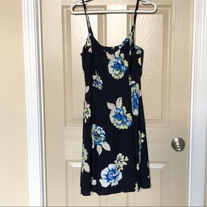 Blue floral pattern slip dress. NWOT